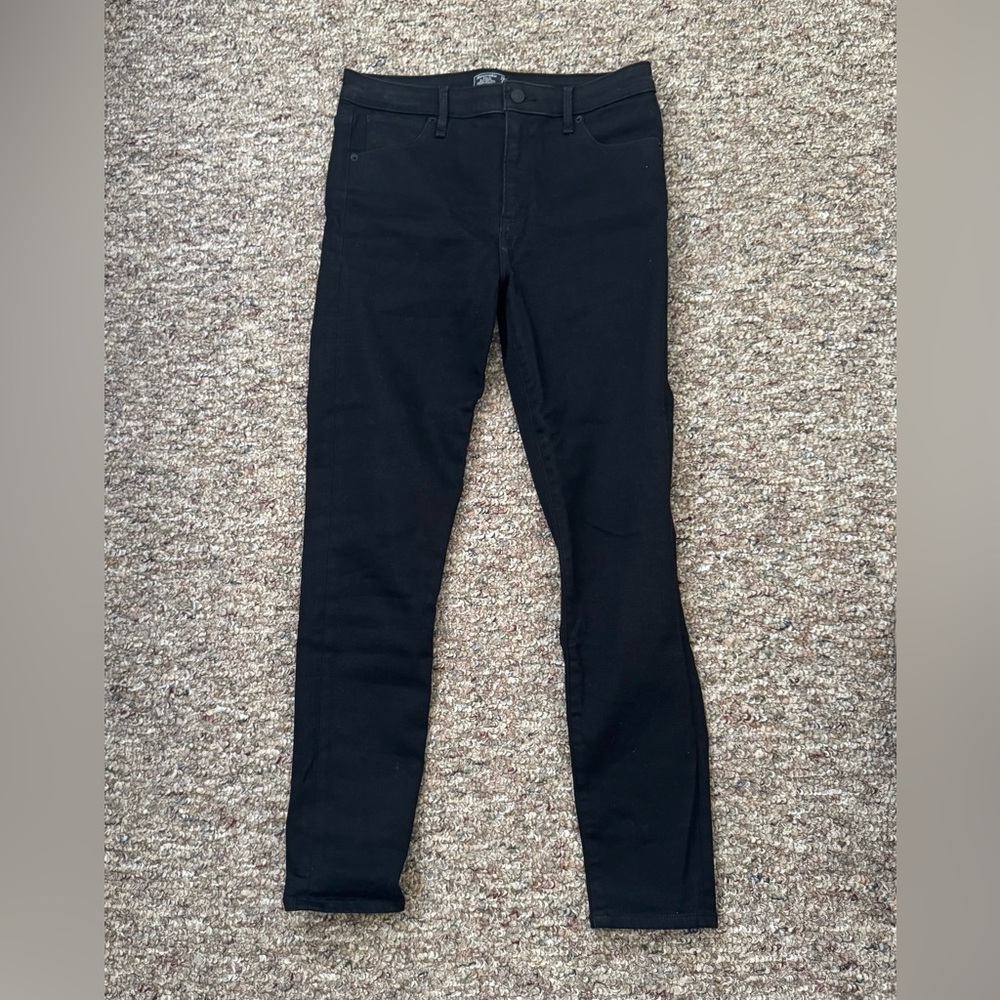 Abercrombie Black High Rise Super Skinny Jeans